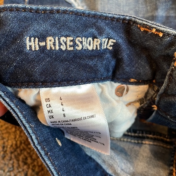 American Eagle Jean Shorts. High Rise Shortie - Picture 3 of 4